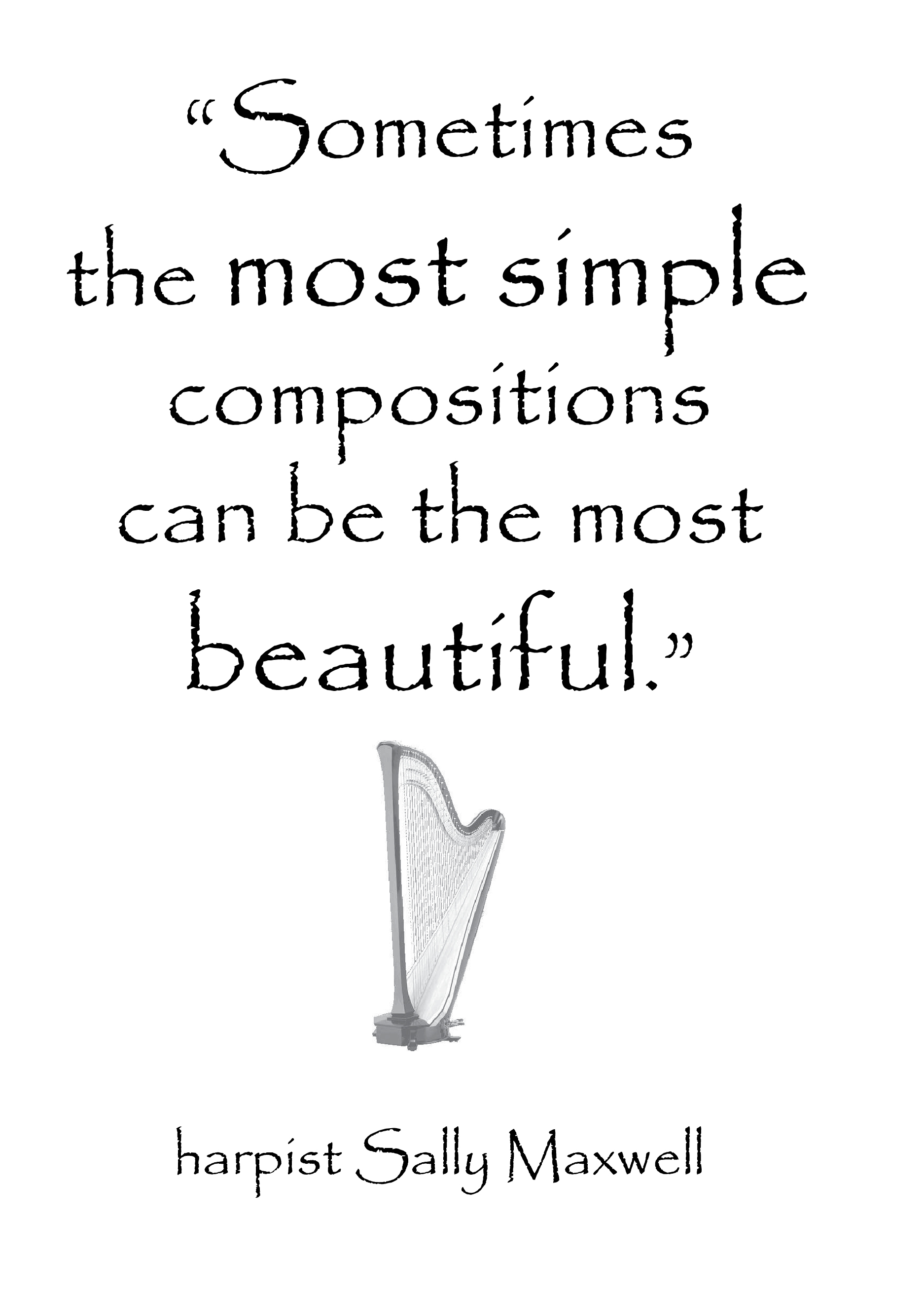 harpist Sally Maxwell, simple compositions